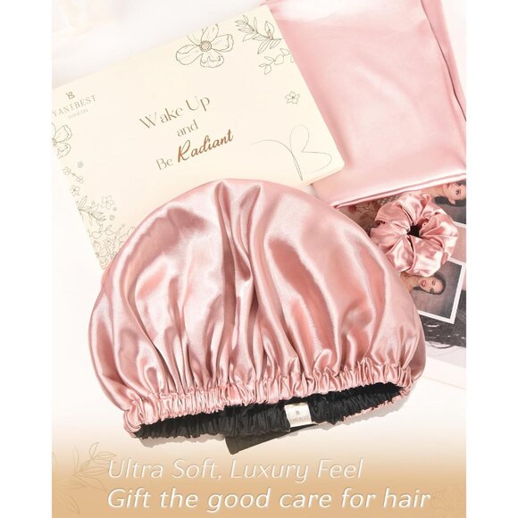 Women Satin Bonnet Silk Bonnet for Sleeping Hair Bonnets for Curly Natural Hair - Picture 6 of 6